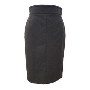 Stella McCartney Skirt 8 Black Pencil Short Wide Waistband Back Zipper 44